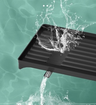 СЕН ДЛЯ СУШКИ ПОСУДЫ С ДВУХУРОВНЕВЫМ СЛИВОМ 29x30x42 ЧЕРНЫЙ