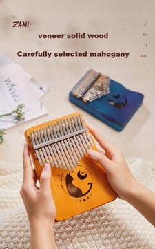 Kalimba 17/21 клавиша Профессиональное пианино с большим пальцем