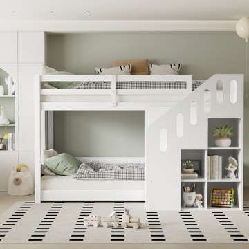 Детская кровать Bunk Bunk Универсальная лестница 90x200 см белый