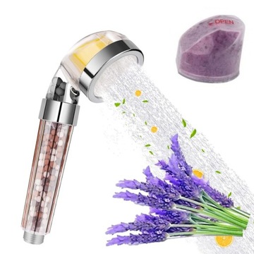 SŁUCHAWKA PRYSZNICOWA OSZCZĘDNA Z FILTREM LAWENDA