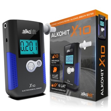 Alkomat elektrochemiczny Alkohit X10 darmowe kalibracje bez limitu