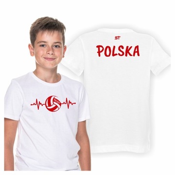 KOSZULKA DZIECIĘCA POLSKA SIATKÓWKA EKG VOLLEYBALL MŚ T-SHIRT DLA DZIECI