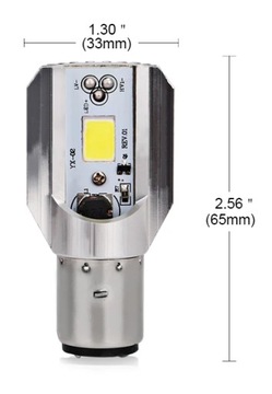 СВЕТОДИОДНАЯ ЛАМПА ДЛЯ МОТОЦИКЛА BA20D H6 S2 2000лм