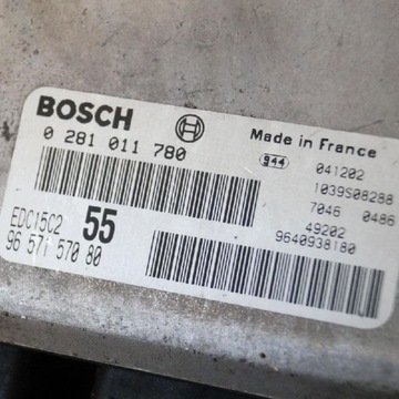 CITROEN C8 MODUL ŘÍDÍCÍ MOTOREM ECU 0281011780 9657157080 2.2 DIESEL 9