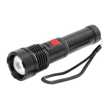 СВЕТОДИОДНЫЙ РУЧНОЙ ФОНАРИК 12ВТ ZOOM АККУМУЛЯТОР 2200мАч USB