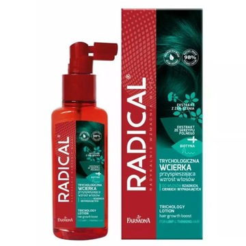 RADICAL Trychologiczna wcierka do włosów przyśpieszająca wzrost, 100 ml