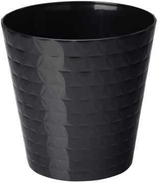 OSŁONKA doniczki DIAMENT śr. 17CM CZARNY POŁYSK Form-plastic