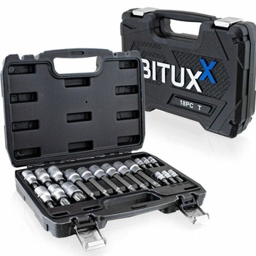 NASADKI TRZPIENIOWE 1/4 1/2 TORX BITY KLUCZE 18EL.