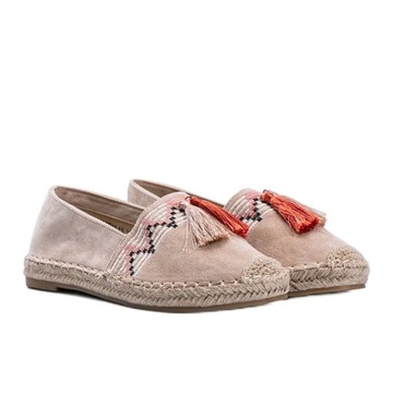 Beżowy Skóra ekologiczna Buty Espadryle r.38