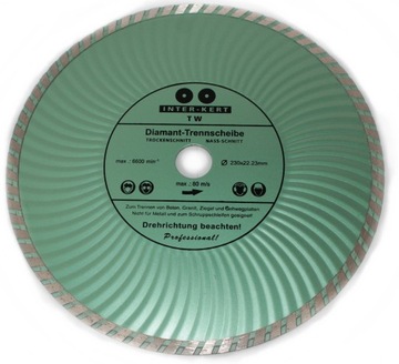 TARCZA DIAMENTOWA DO CIĘCIA BETONU 230x22,2 TURBO