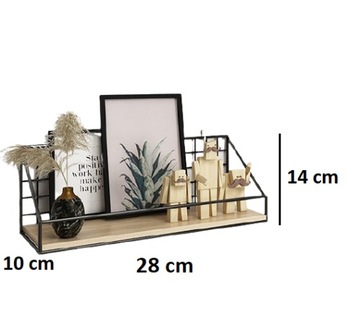 ЧЕРНАЯ МЕТАЛЛИЧЕСКАЯ ПОЛКА НА СТЕНУ ГОСТИНОЙ ЛОФТА