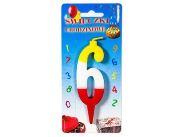 Свеча на день рождения для красочного торта № 5