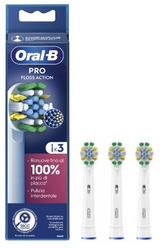 Główki Wymienne Końcówki Szczoteczka Braun ORAL-B FLOSS ACTION PRO 3szt