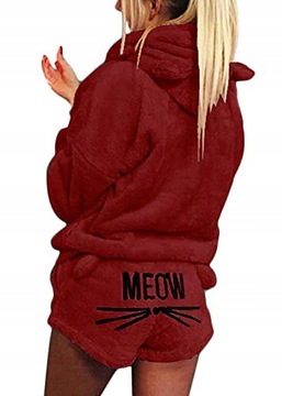 DRES PLUSZOWY PIŻAMA MEOW KOMPLET KOLORY 3XL/46