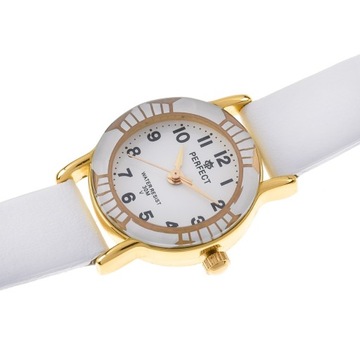 Zegarek PERFECT dla dziewczynki NA KOMUNIĘ biały prezent komunijny kwarcowy