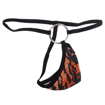 Seksowny męski stringi z siatką w etui Stringi pozowanie pasek