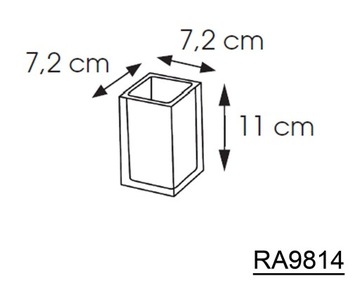 Gedy RAINBOW kubek do postawienia czarny RA9814
