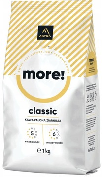 ASTRA Kawa ziarnista mieszana arabica robusta MORE CLASSIC 1kg PROMOCJA