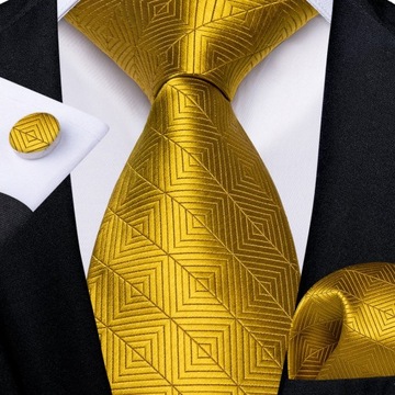 ЭЛЕГАНТНЫЙ мужской жаккардовый комплект галстук + нагрудный платок + запонки 24 часа