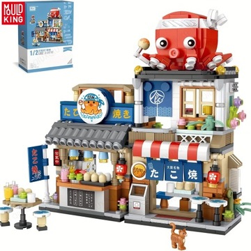 MOULD KING Japanese Street View Izakaya Shop Mini Building Blocks