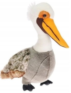 MASKOTKA PLUSZOWY PELIKAN BRĄZOWY 27 CM JAK ŻYWY