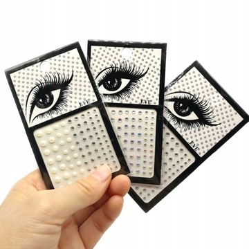 35 Colors Eyes Face Rhinestone Sticker Glitte