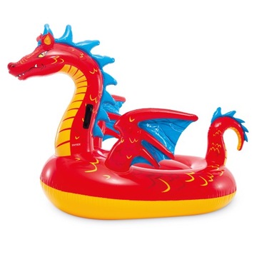 Dmuchany materac do pływania w basenie Smok dragon 198x173 cm Intex 57577