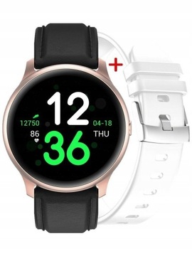 SMARTWATCH DAMSKI G. Rossi PASEK CZARNY + BIAŁY