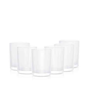 Pojemnik szklany do zalewu świec biały transparent 70848 280 ml kpl. 6 szt.