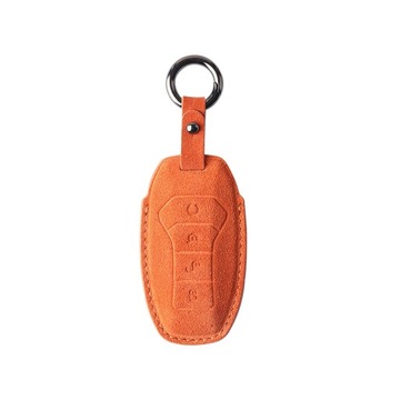 Osłona kluczyka do samochodu 4 przyciski Inteligentna osłona kluczyka Etui na brelok do kluczy w kolorze pomarańczowym