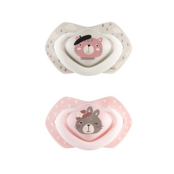 Canpol Smoczek symetryczny 0-6m 2szt BONJOUR PARIS