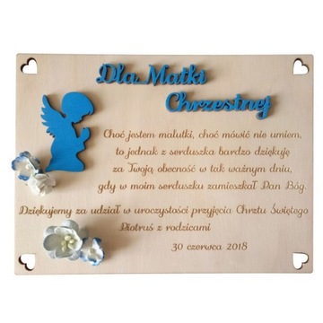 Chrzest podziękowanie dla chrzestnego babci itp