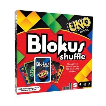 GRA PLANSZOWA MATTEL BLOKUS SHUFFLE EDYCJA Z KARTAMI UNO GRA RODZINNA