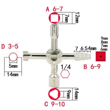 КЛЮЧ К электрощитовому шкафу 10-в-1