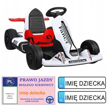 SPORTOWY Gokart FANCY SPEED 8 na akumulator PILOT