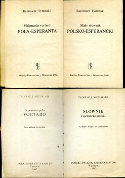 Mały słownik polsko-esperancki Tymiński + inny sło