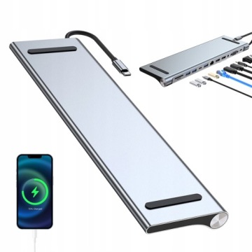 UGREEN АДАПТЕР ХАБ РАСПРЕДЕЛИТЕЛЬ USB C 12W1 USB 2.0 3.0 HDMI PD 100W RJ45