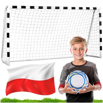 Bramka Piłkarska DUŻA METALOWA 3x2 m SIATKA Piłka Nożna Trening + GRATISY