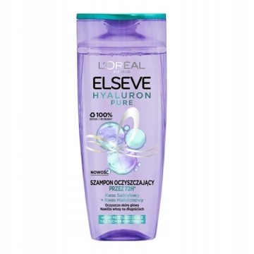 Loreal Elseve Hyaluron Pure Oczyszczający Szampon do Włosów 400ML