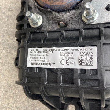 CITROEN C3 III 2018 ROK AIR BAG PODUSZKA PASAŻERA WYSTRZELONA