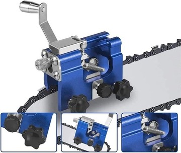 Ручная точилка для бензопилы с 5 шлифовальными головками.