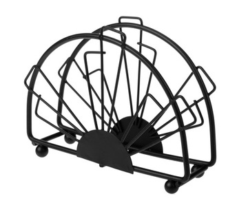 SERWETNIK STOJAK NA SERWETKI LORETO METAL CZARNY