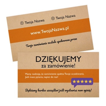 Karty z podziękowaniem dla klienta ECO 500