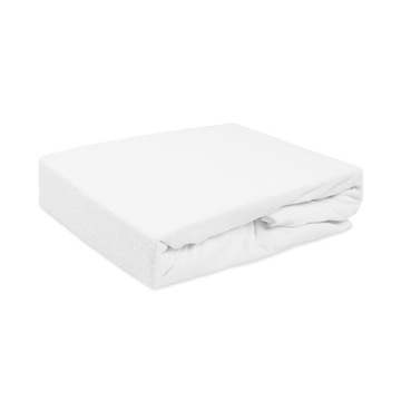 Prześcieradło frotte z/g 001 białe 160x200