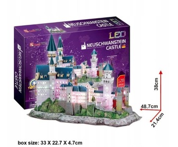 CUBIC FUN PUZZLE 3D LED ZAMEK NEUSCHWANSTEIN
