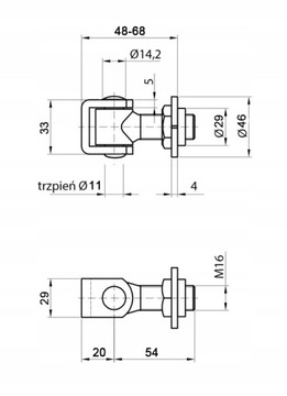 РЕГУЛИРУЕМЫЕ ПЕТЛИ ДЛЯ ВОРОТ И КАЛИТКИ ПЕТЛЯ НА СВАРКУ М16