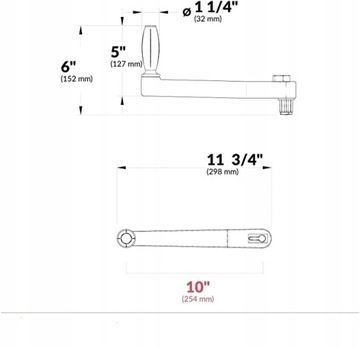 РУКОЯТКА HANDSZPAK CABESTAN с ЗАЩИТОЙ для ПЛАВАЮЩЕГО CABESTAN 25см