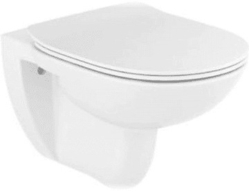 Miska wisząca ROCA DEBBA ROUND Rimless deska wolnoopadająca SLIM, biały