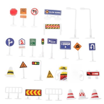 MINI ZNAKI DROGOWE MODELE ZABAWKI PACHOŁKI DZIECIĘCE