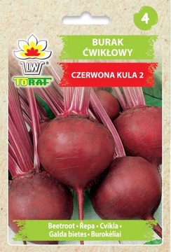 BURAK ĆWIKŁOWY CZERWONA KULA 2 NASIONA WARZYW BARDZO PLENNY OKRĄGŁY 10G